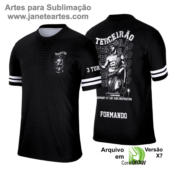 Arte Vetor - Camisa Formandos Terceirão Estátua