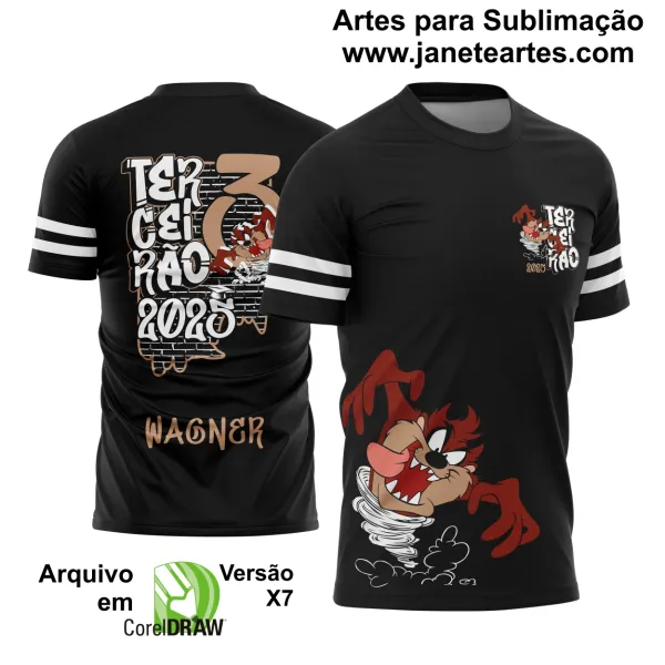 Arte Vetor - Camisa Formandos Terceirão Graffite de Rua Taz Mania