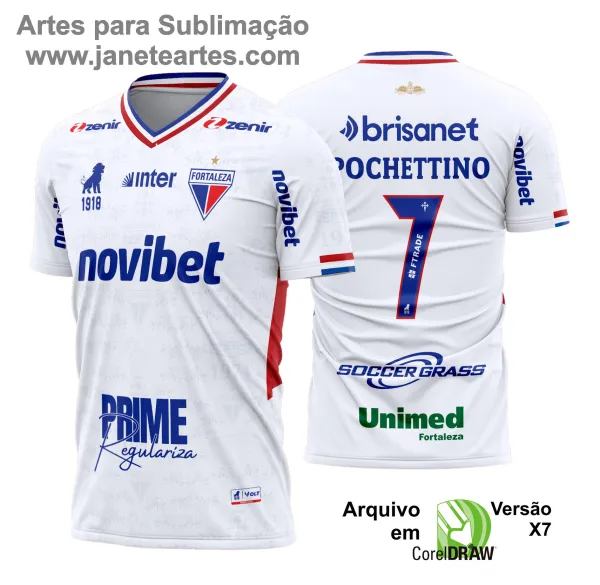 Arte Vetor Camisa Fortaleza Reserva 2024 - 2025