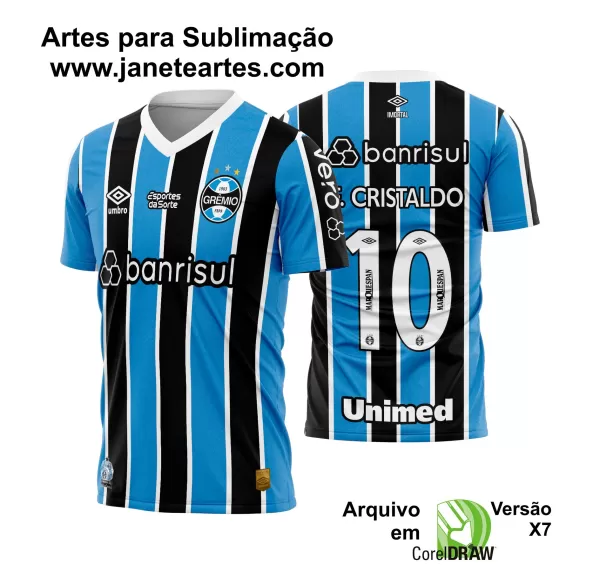 Arte Vetor Camisa Grêmio Titular 2024 - 2025