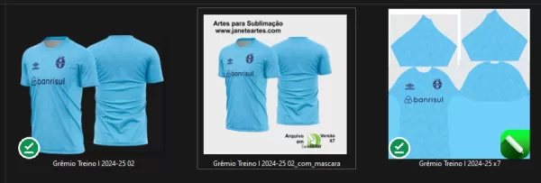 Arte Vetor Camisa Grêmio Treino I 2024 - 2025
