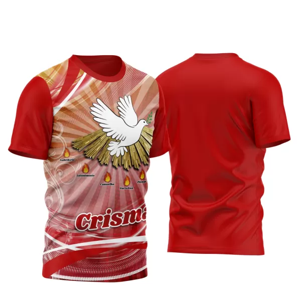 Arte Vetor Camisa Igreja Igreja Católica Crisma 2023 Modelo 1