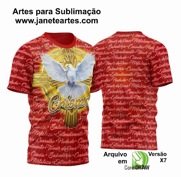 Arte Vetor Camisa Igreja Igreja Católica Crisma 2023 Modelo 14