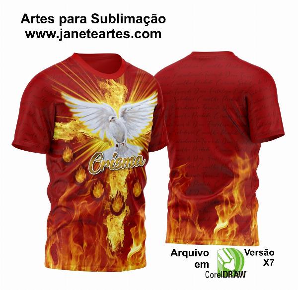 Arte Vetor Camisa Igreja Igreja Católica Crisma 2023 Modelo 15
