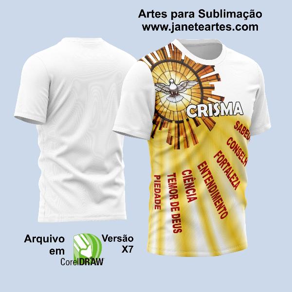 Arte Vetor Camisa Igreja Igreja Católica Crisma 2023 Modelo 4