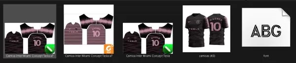 Arte Vetor Camisa Inter Miami Mls Concept Tesla 2023