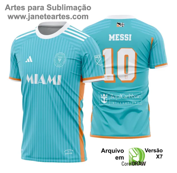 Arte Vetor Camisa Inter Miami Terceira 2024 - 2025