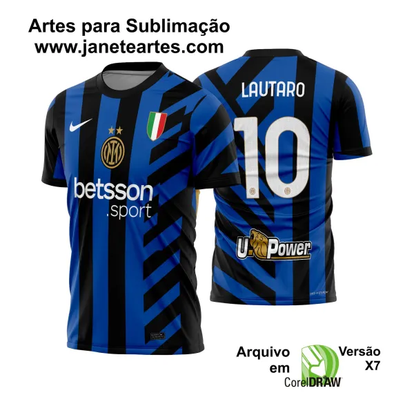 Arte Vetor Camisa Inter de Milão Titular 2024 - 2025