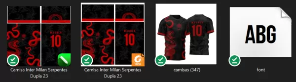 Arte Vetor Camisa InterClasse Inter Milan Serpentes Dupla 2023 Vermelha