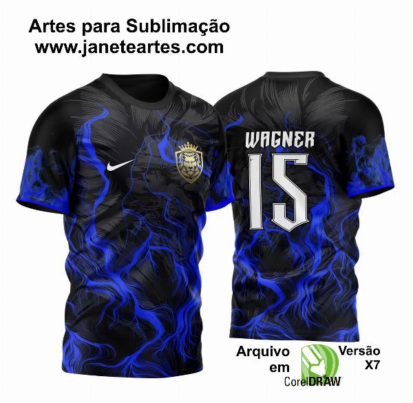 Arte Vetor Camisa InterClasse Leão Fogo Azul 2023