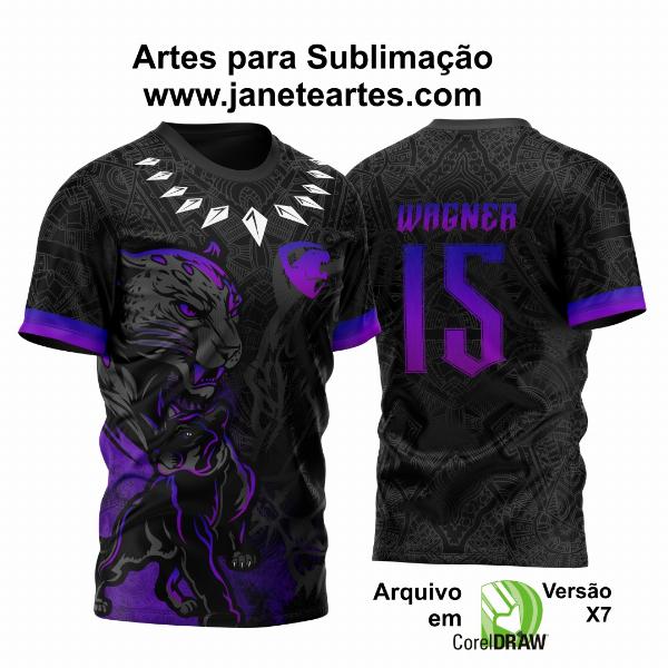 Arte Vetor Camisa InterClasse Pantera Negra Tribal 2024