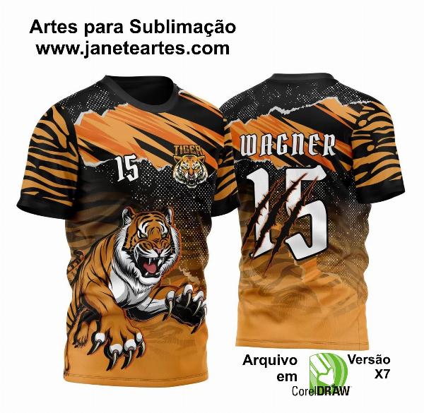Arte Vetor Camisa InterClasse Tigres 2023 Modelo 1
