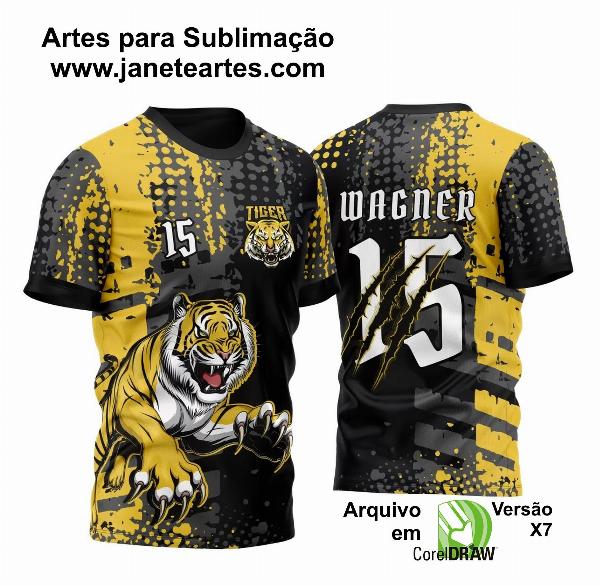 Arte Vetor Camisa InterClasse Tigres 2023 Modelo 2