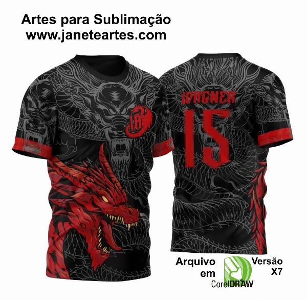 Arte Vetor Camisa Interclasse Dragão Vermelho 2024