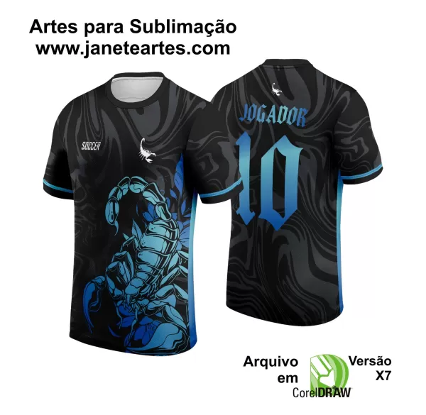 Arte Vetor Camisa Interclasse Escorpião Azul 2024