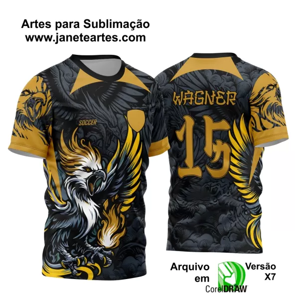 Arte Vetor Camisa Interclasse - Jogos Internos - 2024 - Fênix Dourada