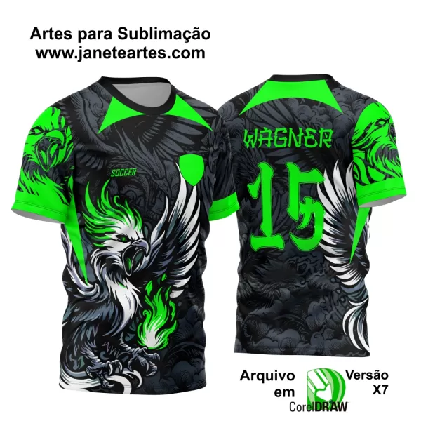 Arte Vetor Camisa Interclasse - Jogos Internos - 2024 - Fênix Verde