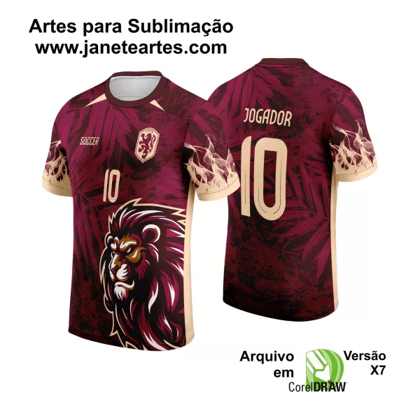 Arte Vetor Camisa Interclasse - Jogos Internos - 2024 Leão Vermelho
