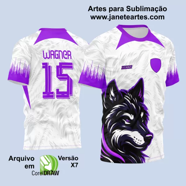 Arte Vetor Camisa Interclasse - Jogos Internos - 2024 - Lobo Roxo
