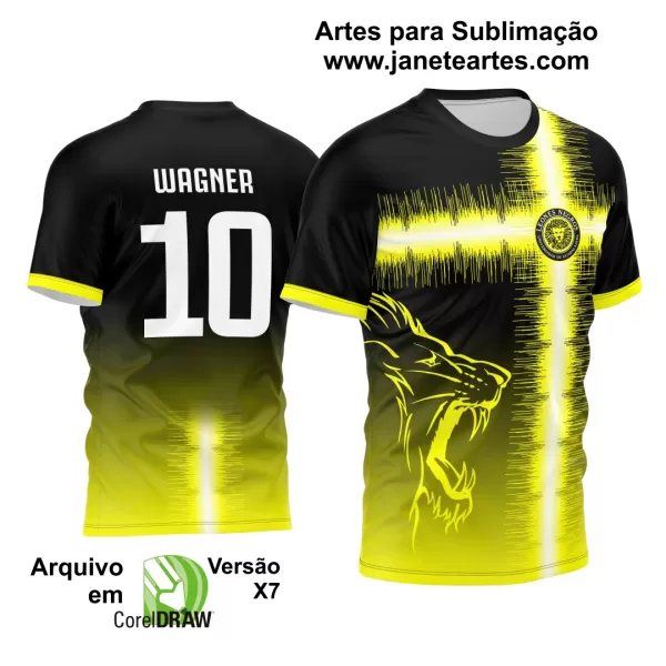 Arte Vetor Camisa Interclasse Leão 2024 Amarela