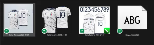 Arte Vetor Camisa Italia Reserva 2023 - 2024