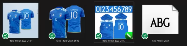 Arte Vetor Camisa Italia Titular 2023 - 2024