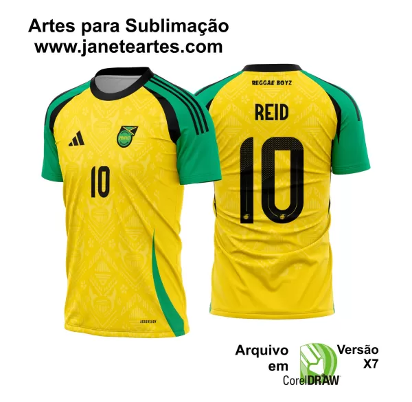 Arte Vetor Camisa Jamaica Titular 2024 - 2025
