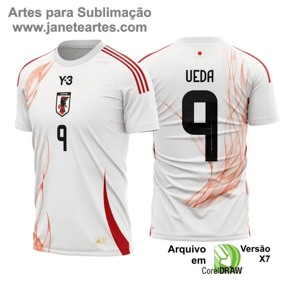 Arte Vetor Camisa Japão Reserva 2024 - 2025