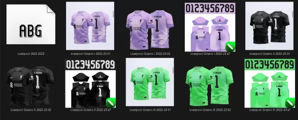 Arte Vetor Camisa Liverpool Goleiro 2022 - 2023