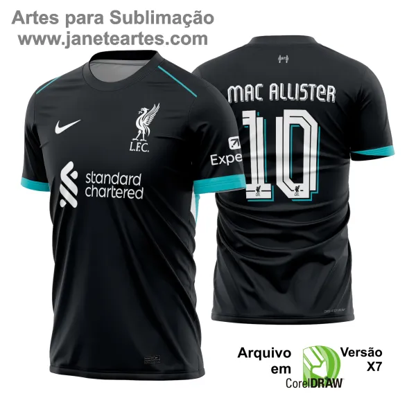 Arte Vetor - Camisa Liverpool Reserva 2024 - 2025