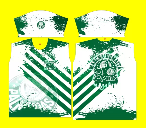 Arte Vetor Camisa Mancha Verde Local Personalizada