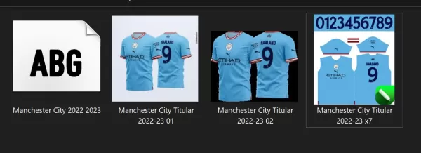 Arte Vetor Camisa Manchester City Titular 2022-23 x7