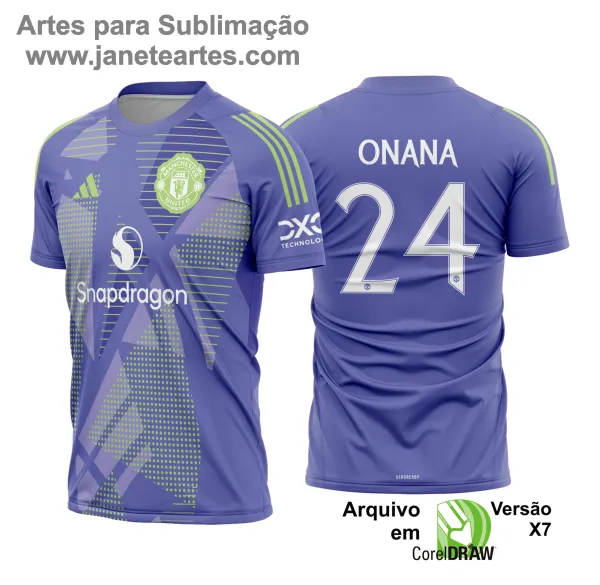 Uniforme de futebol personalizado, projetado para times amadores ou profissionais, com design moderno e arrojado. Apresenta uma combinação de cores contrastantes, logotipo ou escudo do time em destaque no peito, e detalhes gráficos na frente e nas mangas. Na parte traseira, há espaço para personalização com nome e número do jogador, garantindo identidade ao time. Ideal para jogos oficiais, amistosos ou competições, oferecendo estilo e funcionalidade.