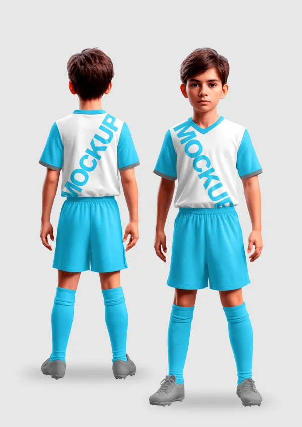 Arte Vetor Camisa Mockup Editavel CDR CorelDraw - Uniforme Masculino Infantil Gola V