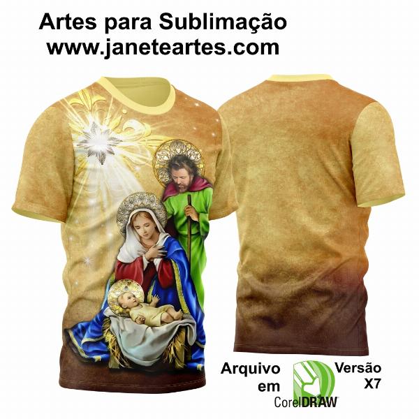 Arte Vetor Camisa Natal Sagrada Família 2023 Modelo 01