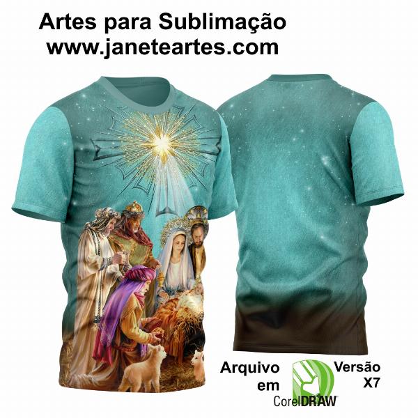 Arte Vetor Camisa Natal Sagrada Família 2023 Modelo 02