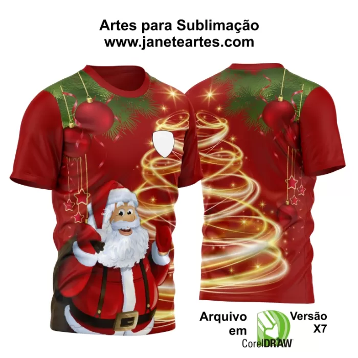Arte Vetor Camisa Natalina - Natal em Família 2023 2024 Modelo 03