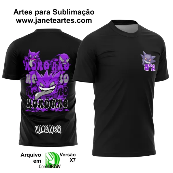 Arte Vetor Camisa Nono Ano Gengar 2025