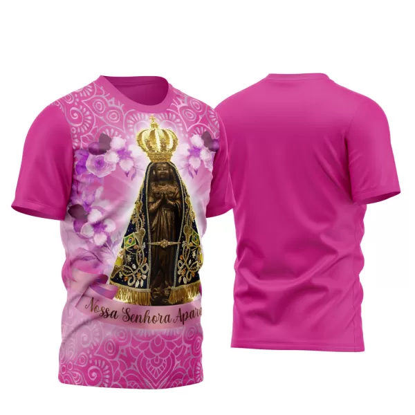 Arte Vetor Camisa Nossa Senhora Aparecida 2023 Rosa 