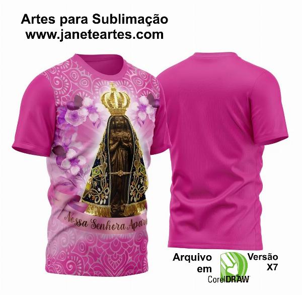Arte Vetor Camisa Nossa Senhora Aparecida 2023 Rosa 