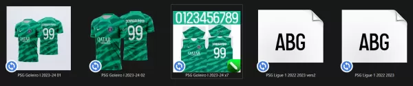 Arte Vetor Camisa PSG Goleiro I 2023 - 2024 Corel X7