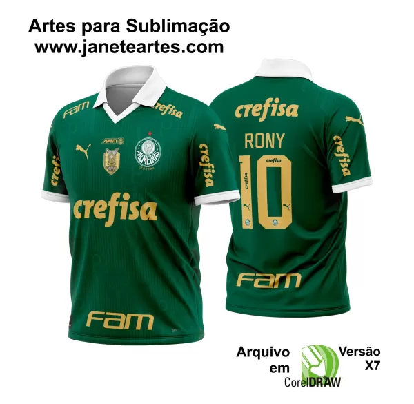 Arte Vetor Camisa Palmeiras Titular 2024 - 2025