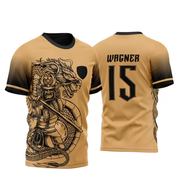 Arte Vetor Camisa Para Atlética Acadêmica e InterClasse Dragão Samurai 2023
