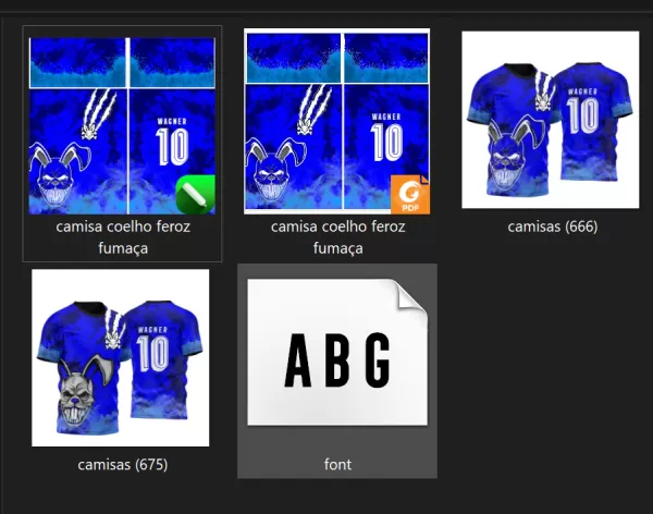 Arte Vetor Camisa Para InterClasse Azul Coelho Game Feroz 2023