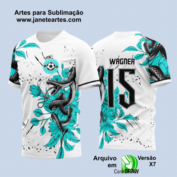 Arte Vetor Camisa Para InterClasse Cobra Serpente Floral Verde 2023