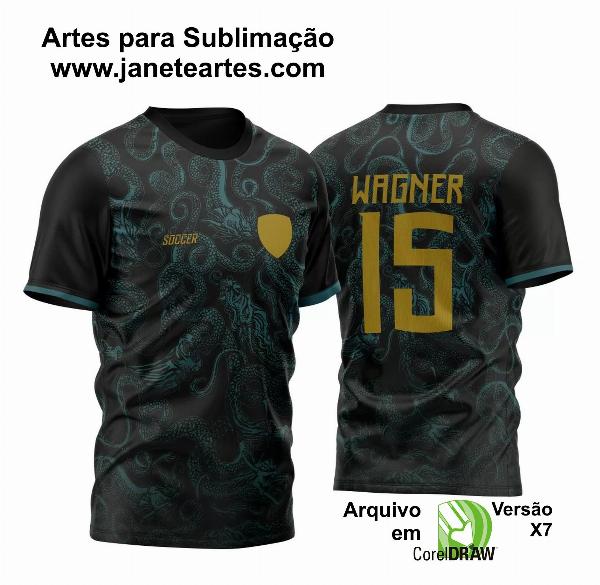 Arte Vetor Camisa Para InterClasse Fundo Padrão Dragões Verde 2023