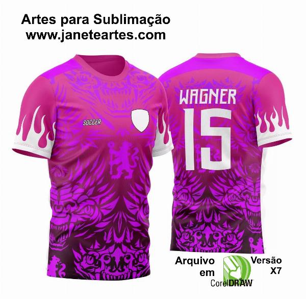 Arte Vetor Camisa Para InterClasse Ossos Dragão Chelsea 2023 Rosa