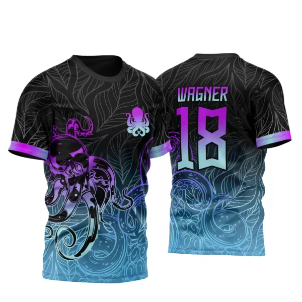 Arte Vetor Camisa Para InterClasse Polvo em Ataque Degrade Roxo 2023