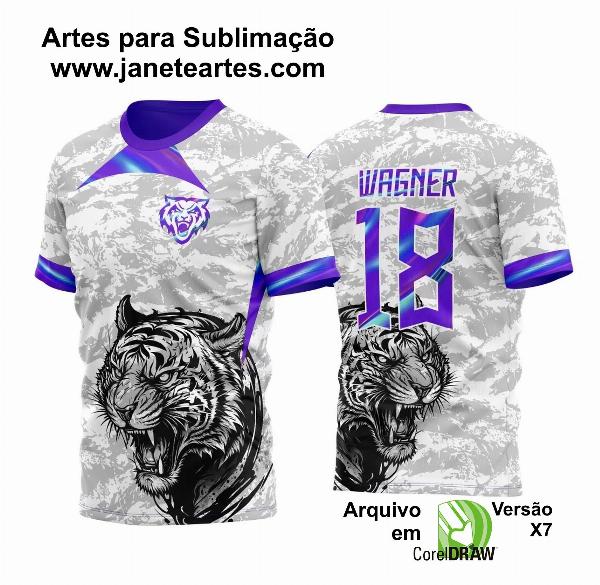 Arte Vetor Camisa Para InterClasse Tigre Branca e Olografica 2023 M2