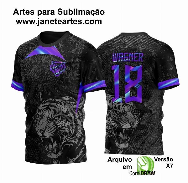 Arte Vetor Camisa Para InterClasse Tigre Preta e Olografica 2023